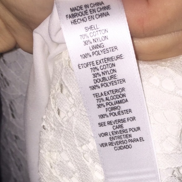 White CeCe Lace dress like new size 0 - Picture 2 of 3